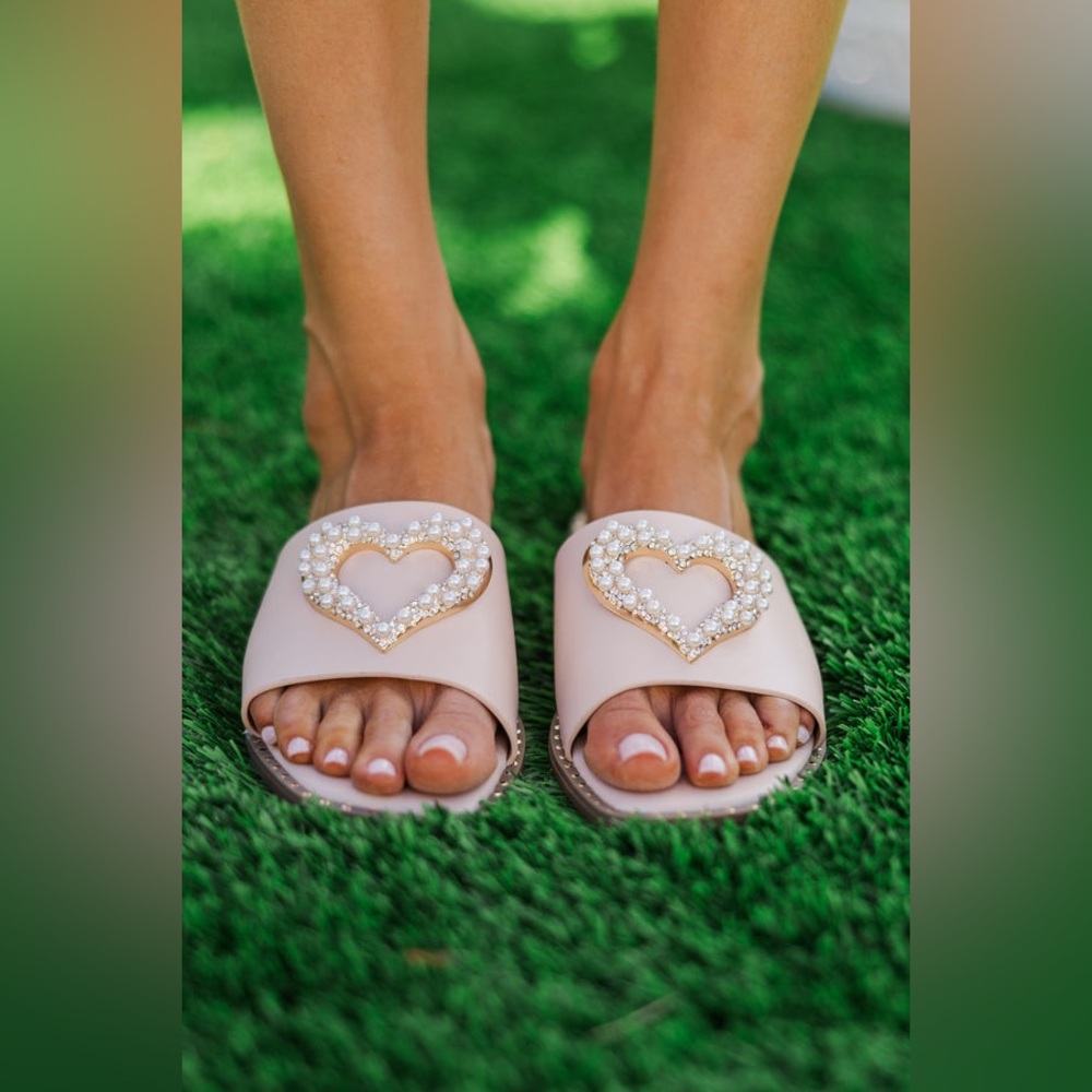Top Moda Nude Pearl Slides